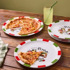 Karaca Napoly 5-teiliges 4-Personen Pizza-Set Multıfarben Discount