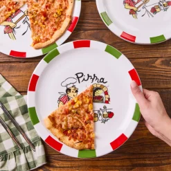 Karaca Napoly 5-teiliges 4-Personen Pizza-Set Multıfarben Discount