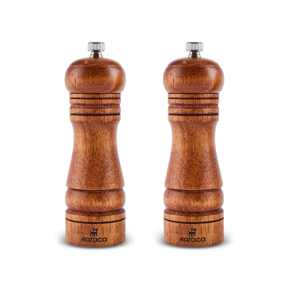 Karaca Naturegrind 2-teiliges Holz Gewürzmühle Set Best