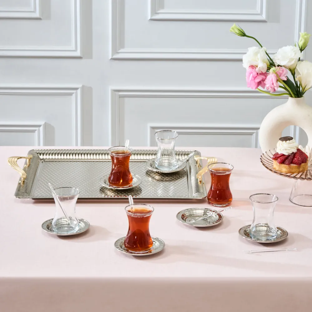 Karaca Nehir 19-teiliges Teeservice Multıfarben Discount