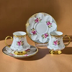 Karaca Nermin 2-teiliges Kaffeetassenset für 2 Personen, 85 ml Multıfarben Online