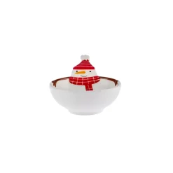 Karaca Neujahr Schneemann Kleine Servierplatte 11 cm Multıfarben Best