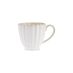 Karaca New Daisy Steinzeugbecher mit Reaktivglasur, 230 ml, Weiß Beyaz Clearance