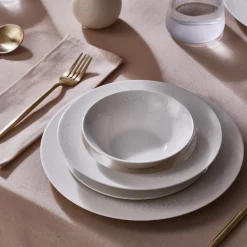 Karaca New Dome Tafelservice für 6 Personen, 24-teilig, Weiß Weıß Discount
