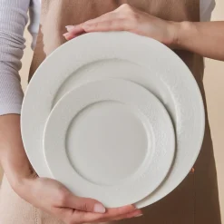 Karaca New Dome Tafelservice für 6 Personen, 24-teilig, Weiß Weıß Discount