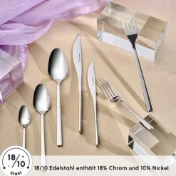 Karaca New Everest Elegance Besteckset für 12 Personen, 84-teiliges Platın Hot