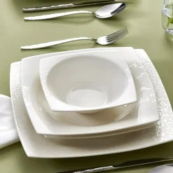 Karaca New Flava 6 Personen Geschirrset, 24 Teilig, Porzellan Weıß01