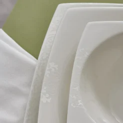 Karaca New Flava 6 Personen Geschirrset, 24 Teilig, Porzellan Weıß01