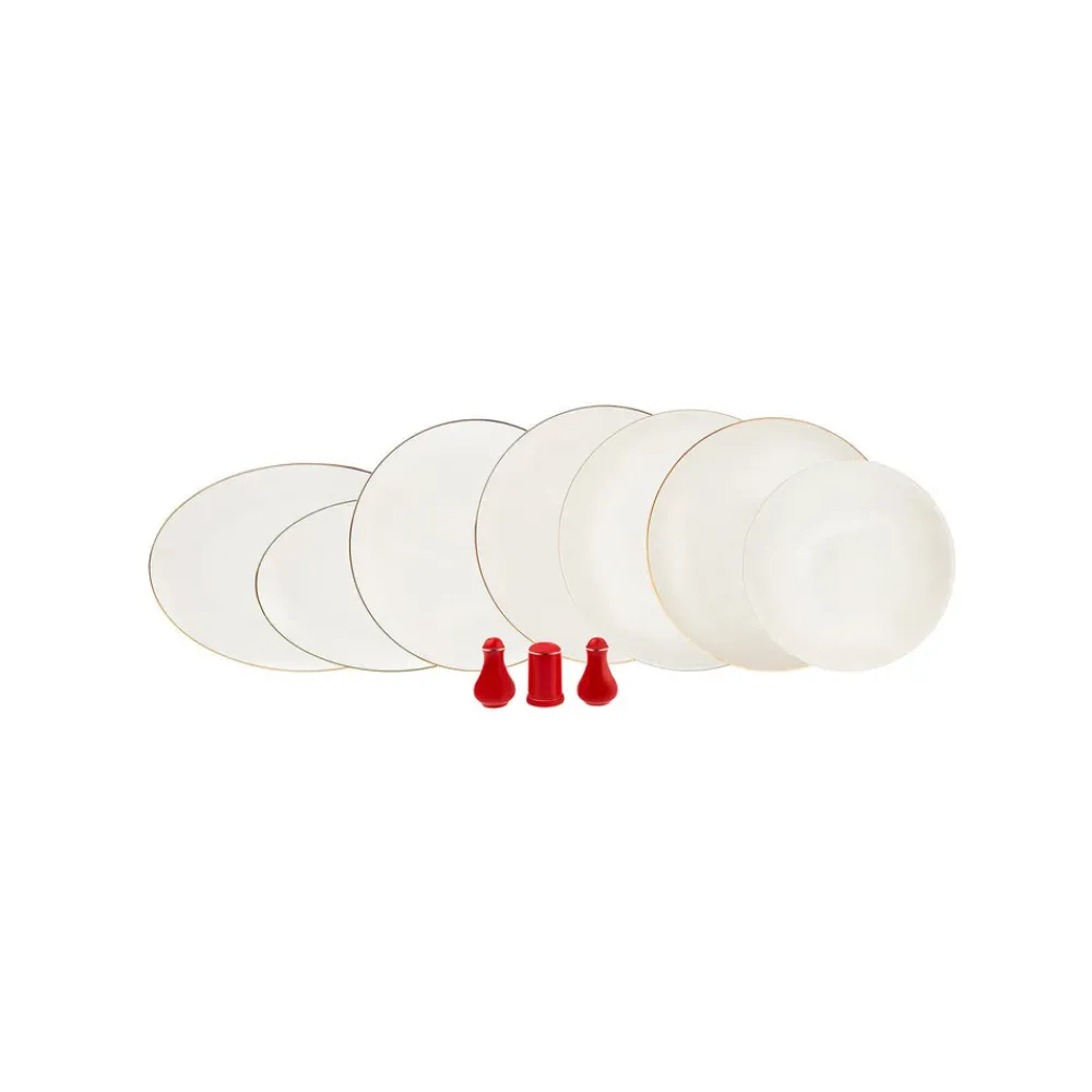Karaca New Noble Red 58-Teiliges Geschirrset Für 12 Personen Rot02 Discount