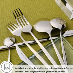 Karaca New Porto 12-Personen 84-Teiliges Besteckset Sılber