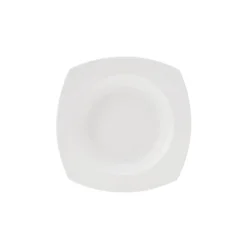 Karaca New Suha Creme 60-teiliges Porzellan Geschirr Set Quadratisch für 12 Personen Weıß01 Hot