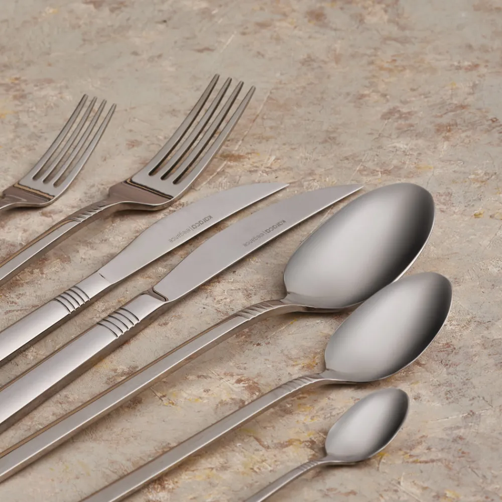 Karaca Nil Elegance Besteckset für 12 Personen, 91 Teilig Sılber Sale