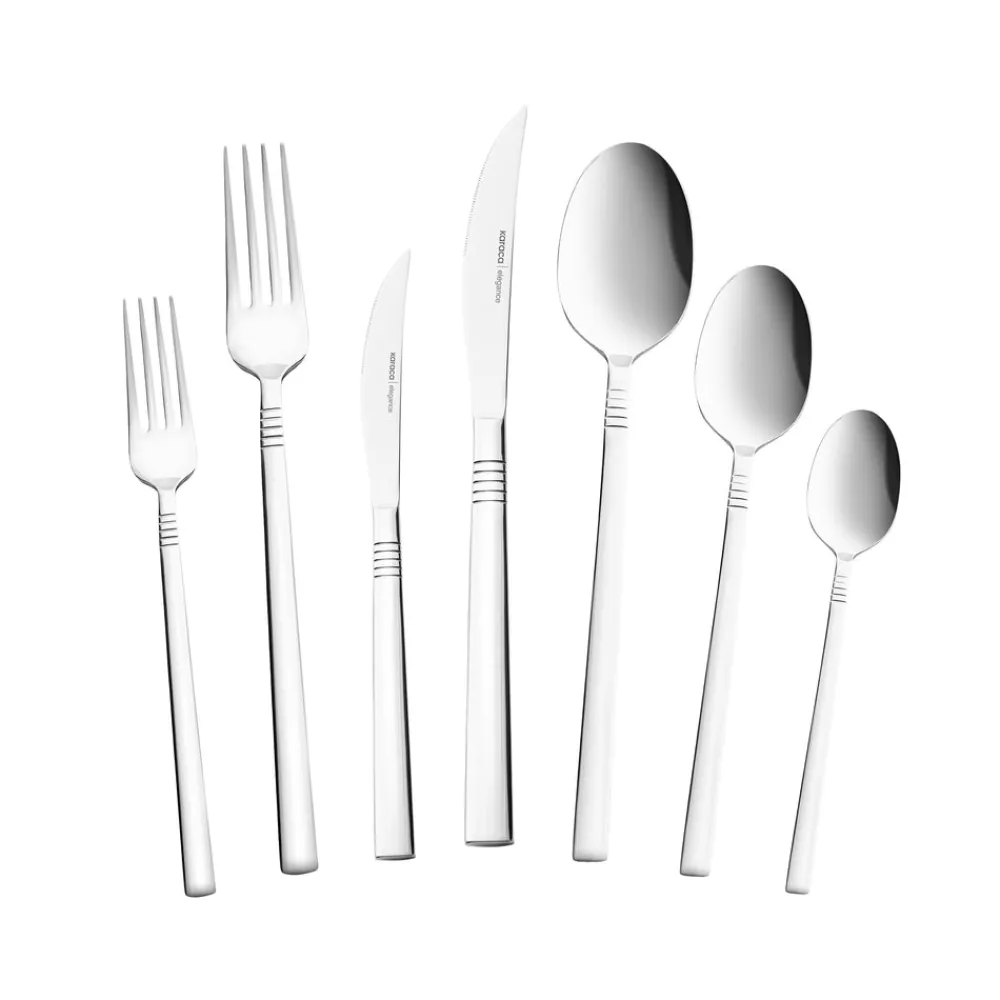 Karaca Nil Elegance Besteckset für 12 Personen, 91 Teilig , Silber Sılber Outlet
