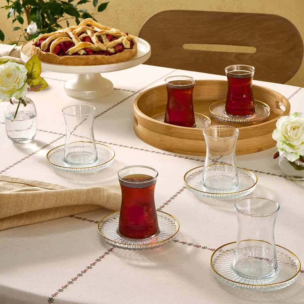 Karaca Nilüfer 12-teilige Teeset Klar New