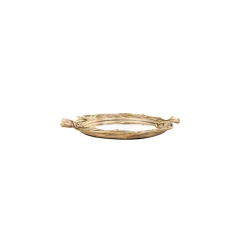 Karaca Nova Birdy Dekoratives Tablett: 43,5x35,5cm Gold