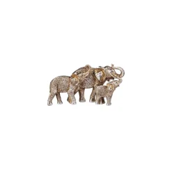 Karaca Nova (Elephant Family) Elefantenfamilie Ornament/Dekorationsobjekt 33,5x18 cm Gold