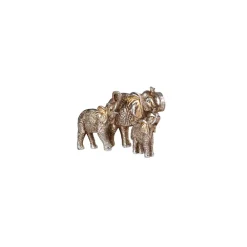 Karaca Nova (Elephant Family) Elefantenfamilie Ornament/Dekorationsobjekt 33,5x18 cm Gold
