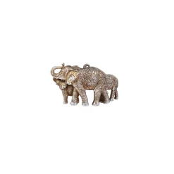 Karaca Nova (Elephant Family) Elefantenfamilie Ornament/Dekorationsobjekt 33,5x18 cm Gold