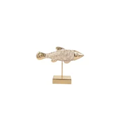 Karaca Nova (Fish) Fischförmiges Dekoratives Objekt/ Ornament 25x1 Gold Hot