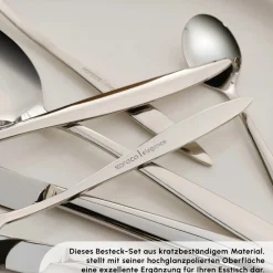 Karaca Novara Elegance Besteckset für 12 Personen, 84 Teilig Sılber03