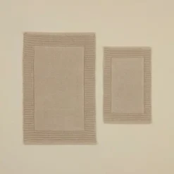 Karaca Odetta Badematten-Set, 60x90 cm + 40x60 cm, Ecru Sale