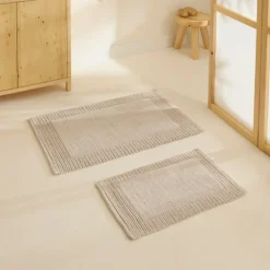Karaca Odetta Badematten-Set, 60x90 cm + 40x60 cm, Ecru Sale