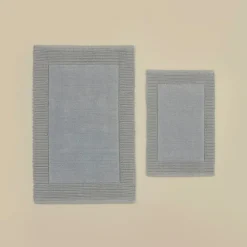 Karaca Odetta Badvorleger-Set, 60 × 90 cm + 40 × 60 cm, Grau Hot