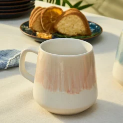 Karaca Okeanos 2-teiliges Steinzeug-Becher-Set, 400ml, Mehrfarbig Multıfarben Sale