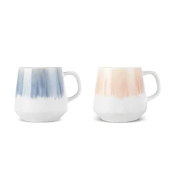Karaca Okeanos 2-teiliges Steinzeug-Becher-Set, 400ml, Mehrfarbig Multıfarben Sale