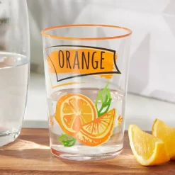 Karaca Orange Soft Drink Glas Orange01 Discount