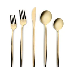 Karaca Orion Gold 6-Personen 30-teiliges Besteckset Glänzend Gold New