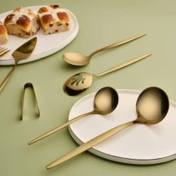 Karaca Orion Matte Gold 7-Teiliges Servierset Mat Gold New