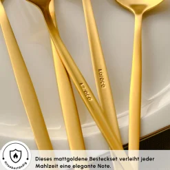 Karaca Orion Mattgold 30-teiliges Besteckset für 6 Personen Matt Gold Discount