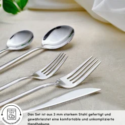 Karaca Orion Platin 30-teiliges Besteckset für 6 Personen Platın Sale