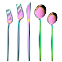 Karaca Orion Rainbow 12-Personen 60-Teiliges Besteckset Raınbow Clearance