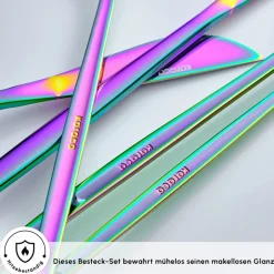 Karaca Orion Rainbow 12-Personen 60-Teiliges Besteckset Raınbow Clearance