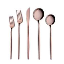 Karaca Orion Rosegold 60-teiliges Besteckset für 12 Personen Rose Gold