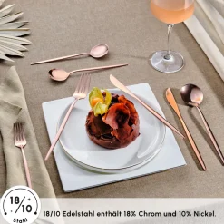 Karaca Orion Rosegold 60-teiliges Besteckset für 12 Personen Rose Gold