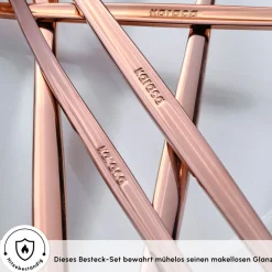 Karaca Orion Rosegold 60-teiliges Besteckset für 12 Personen Rose Gold