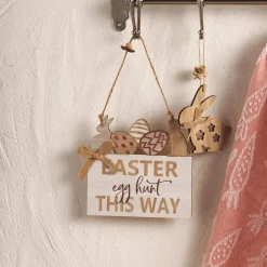 Karaca Ostern diese Weise dekorative Holz 15cmx15cm Braun01 Sale