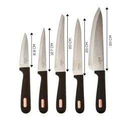 Karaca Overcut 6-teiliges Messerset Schwarz01 Sale