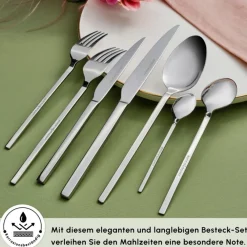 Karaca Pallas Elegance 12-Personen 84-Teiliges Besteckset Platın