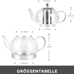 Karaca Pandora Glas Teekanne Farblös Outlet