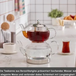 Karaca Pandora Glas Teekanne Farblös Outlet