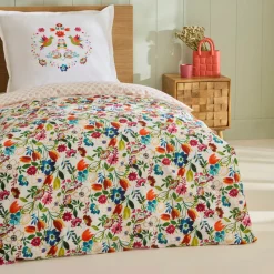 Karaca Parlin Renforcé Bettwäsche-Set, Einzelbett, Fuchsia Hot