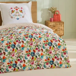 Karaca Parlin Renforcé Bettwäsche-Set, Einzelbett, Fuchsia Hot