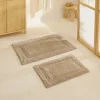 Karaca Pauline Badvorleger-Set, 60 × 90 cm + 40 × 60 cm, Beige Best