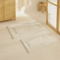 Karaca Pauline Badvorleger-Set, 60 × 90 cm + 40 × 60 cm, Offwhite Hot
