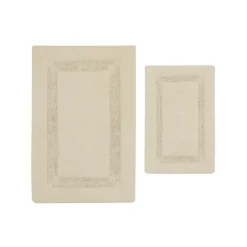 Karaca Pauline Badvorleger-Set, 60 × 90 cm + 40 × 60 cm, Offwhite Hot
