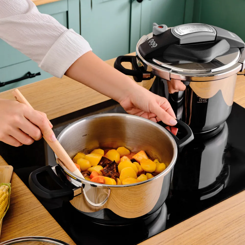 Karaca Perfect Gray 4 + 6 Liter Schnellkochtopfset Grau02 Clearance